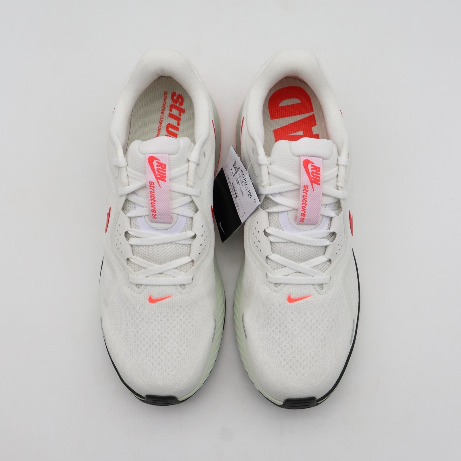 HJ1102-106 Nike Structure 26 Road Running Shoes White Medium Ash (Men's)