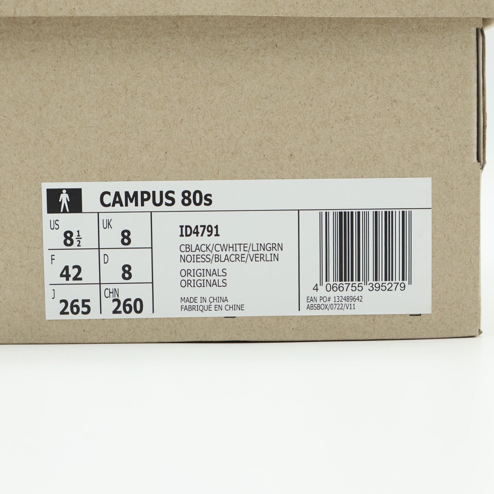 ID4791 Song for the Mute adidas Originals Campus 80s Core Black Cream (Men's)