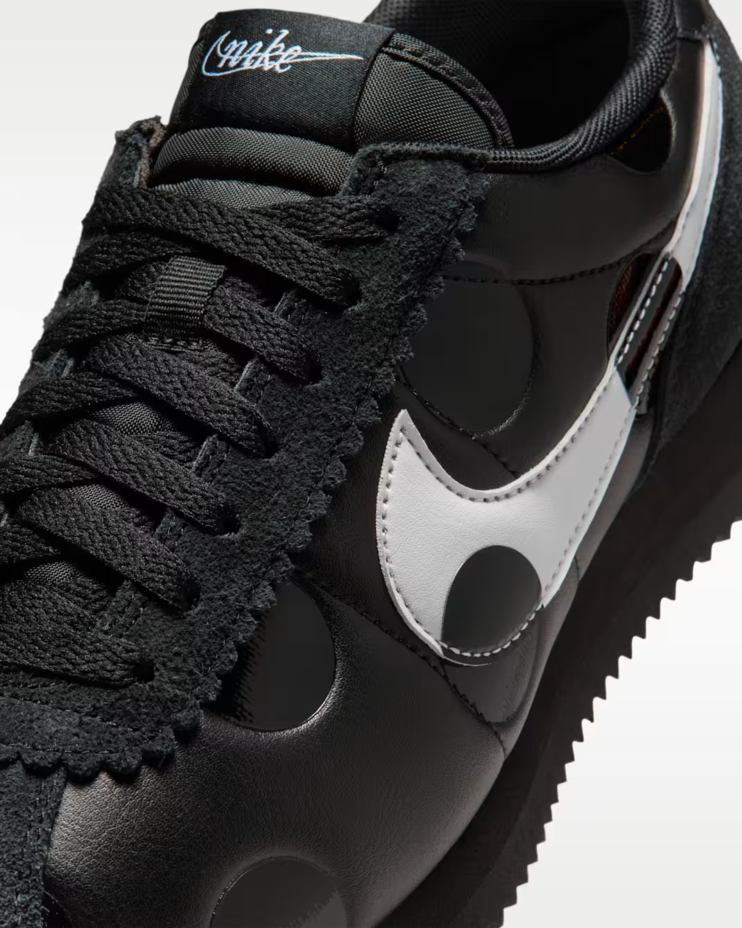 IR1332-001 Nike Women's Cortez "Polka Dot/Black/White"