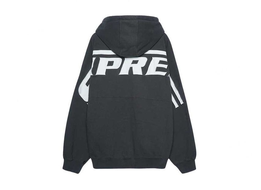 Supreme Wrapped Half Zip Hooded Sweatshirt Washed Black