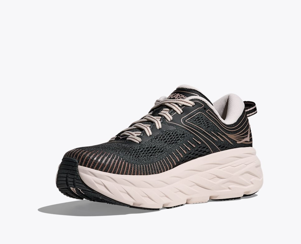 1110519-BCKRS Hoka Bondi 7 Black Rose Cream (Women's)
