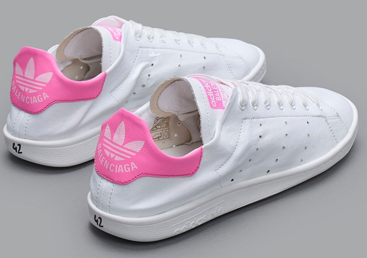 ID7566 BALENCIAGA Ã adidas Stan Smith "White/Pink Glow" (Women's)