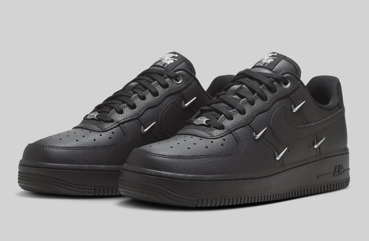HQ1180-001 Nike Air Force 1 Low Black Metallic Silver (Women's)