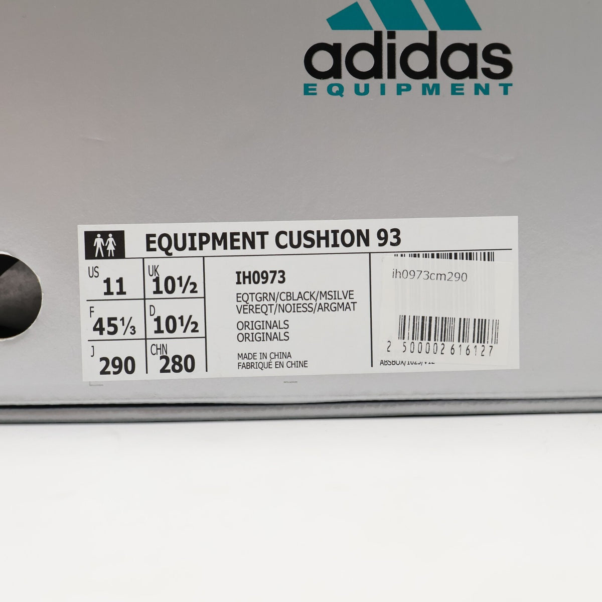 IH0973 adidas Equipment Cushion 93 EQT Green Core Black Matt Silver (Men's