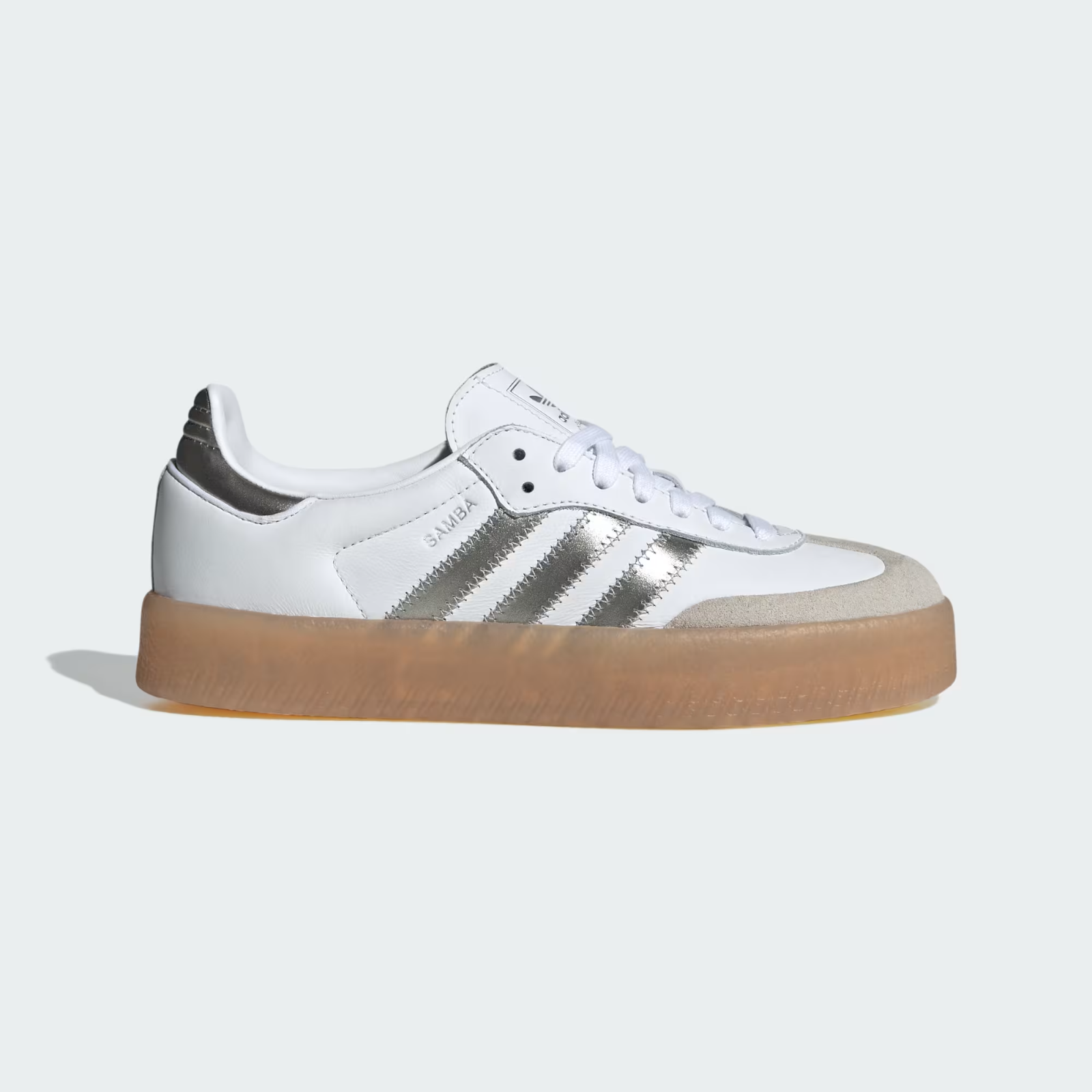 JS3943 adidas Originals Sambae Cloud White Silver Metallic Gum (Women's)
