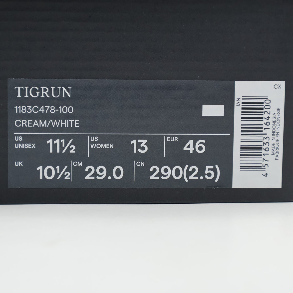 1183C478-100  Onitsuka Tiger Tigrun Cream White (Men's)