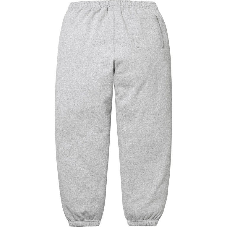 Supreme Satin Applique Sweatpant Heather Grey