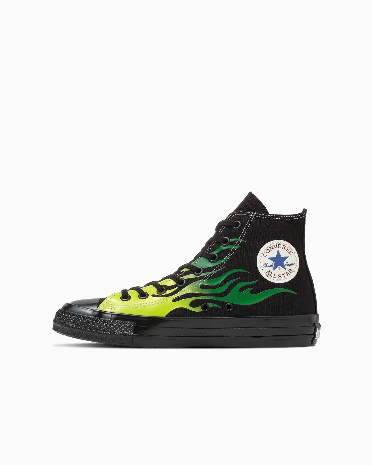 31317131 Converse All Star Aged IGNT Hi Black Green Flame (Men's)