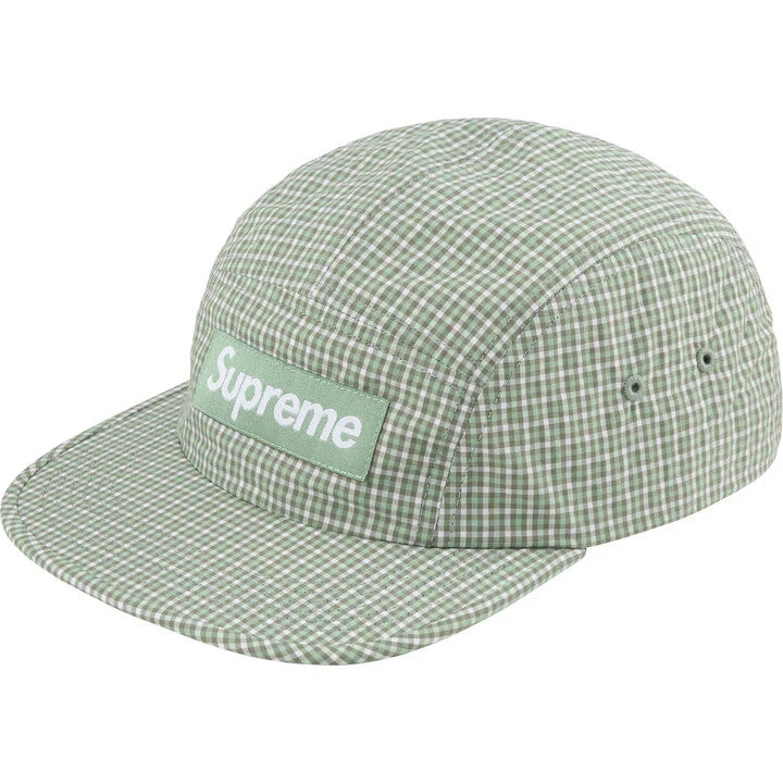 Supreme Cordura Plaid Camp Cap Green