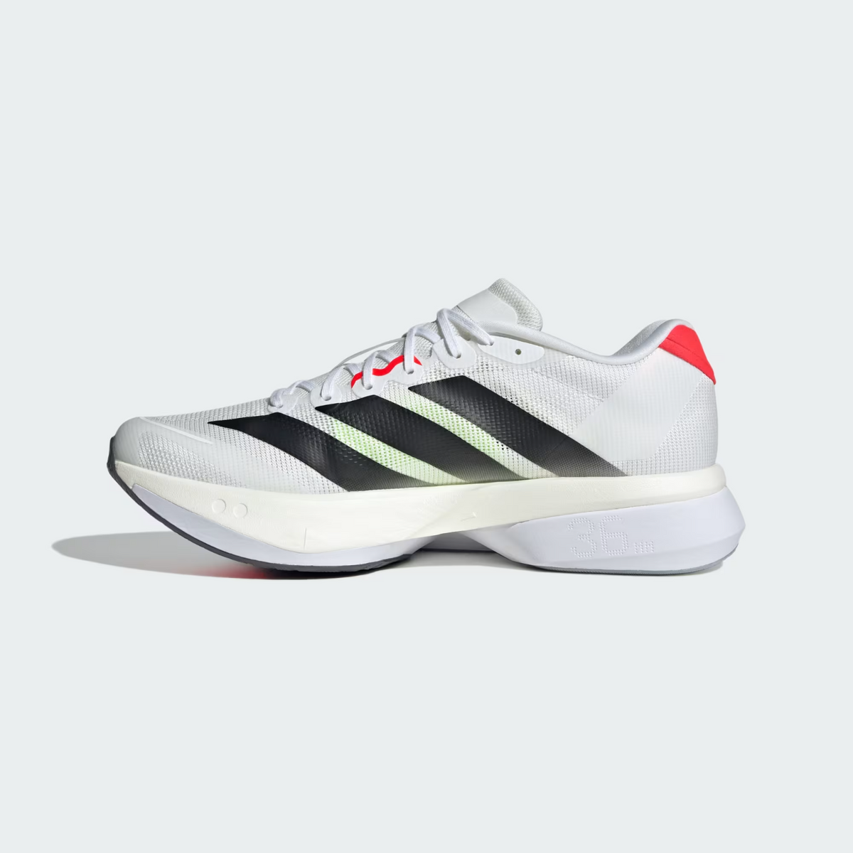 JS4932 adidas Adizero Boston 13 Cloud White Core Black Lucid Red (Men's)