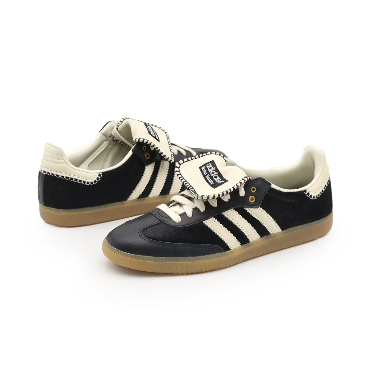 IE0580 Wales Bonner adidas Samba Pony Tonal Low Core Black Cream White (Men's)