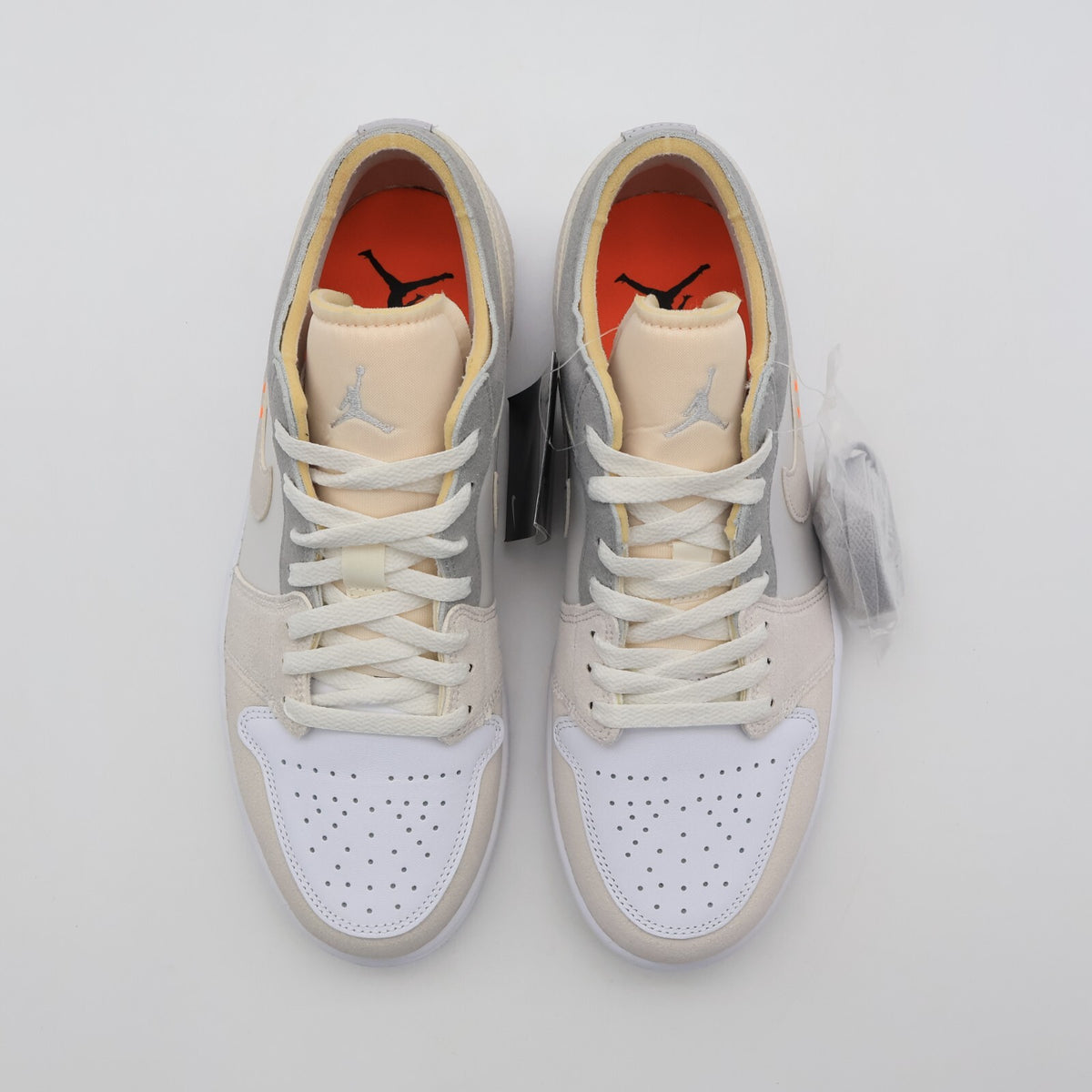 DN1635-100 Nike Air Jordan 1 Low Inside Out White Grey Neutral Gray Sail (Men's)
