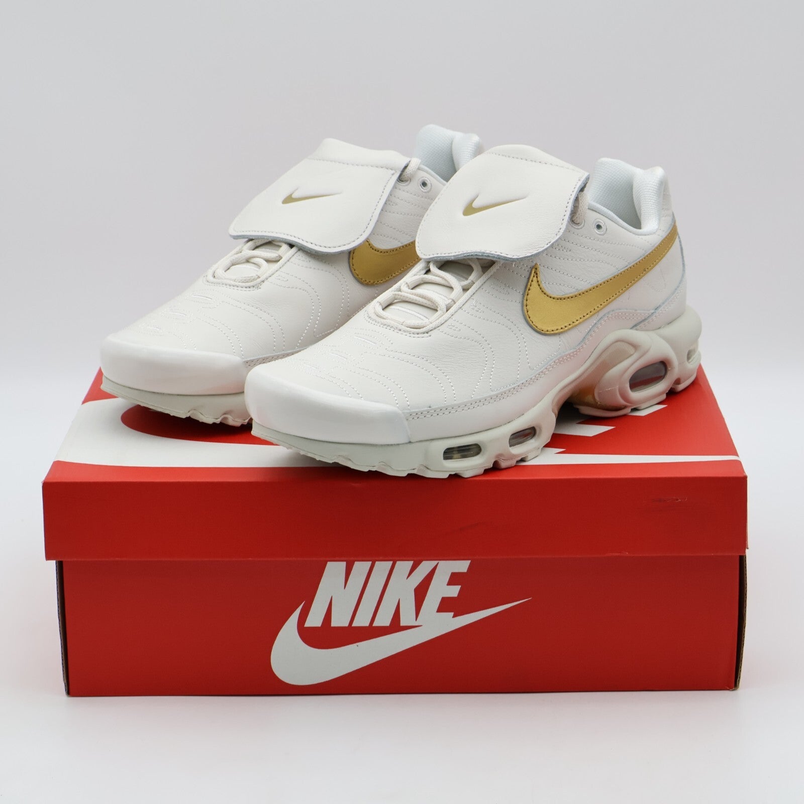 HV2541-001 Nike Air Max Plus Tiempo Phantom and Metallic Gold (Men's)