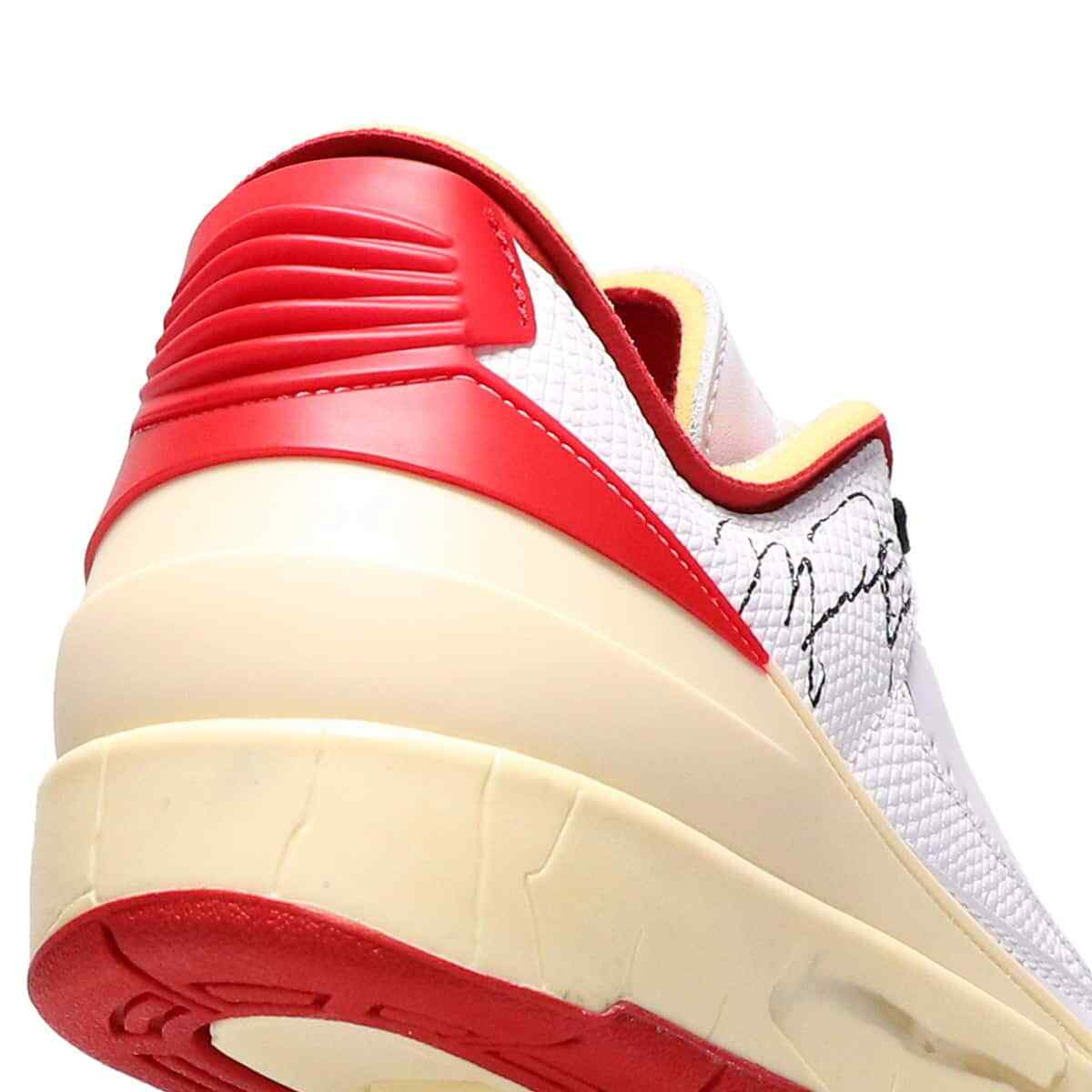 DJ4375-106 Off-White Ã Nike Air Jordan 2 Low White and Varsity Red (Men's)