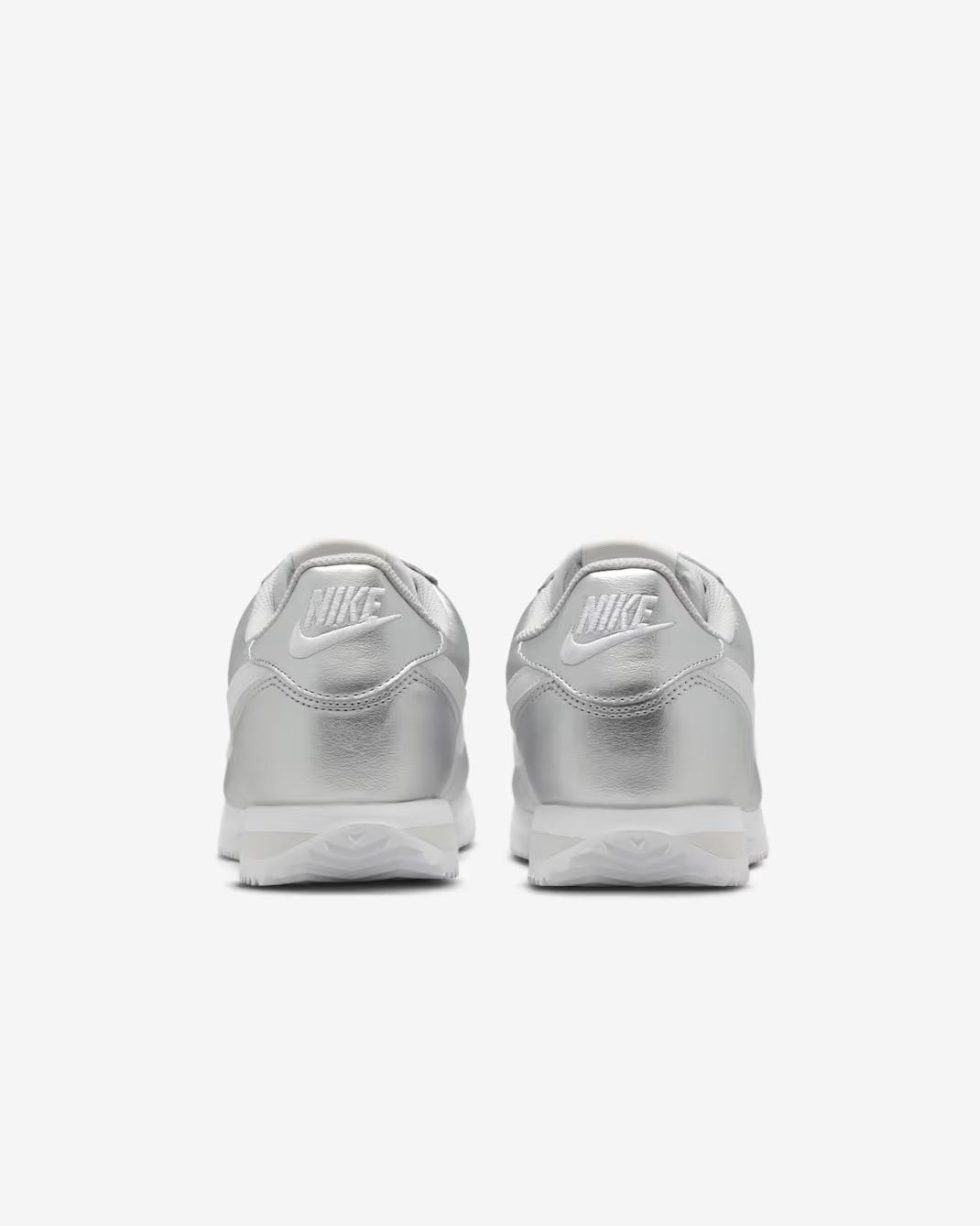 IR0042-001 Nike Cortez Metallic SilverGrey Fog White (Women's)