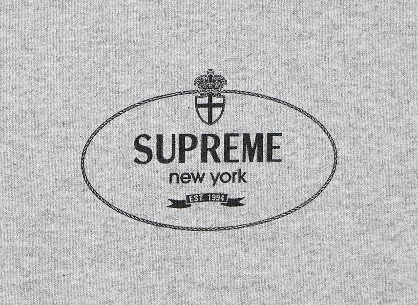 Supreme Crest Crewneck Heather Grey
