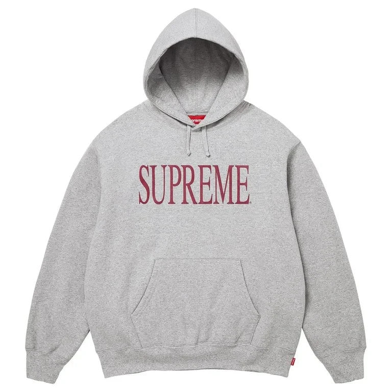 Supreme Capital Hooded Sweatshirt Heather Grey