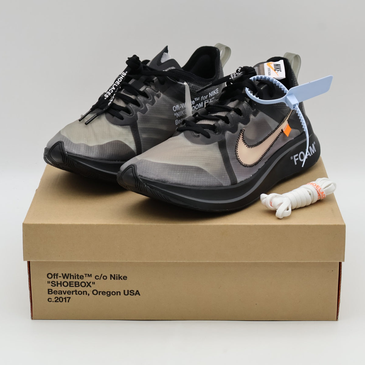 AJ4588-001 OFF-WHITE Ã NIKE ZOOM FLY BLACK (Men's)