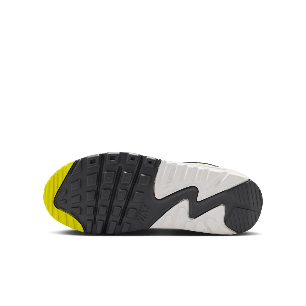 IQ0098-100 Nike GS Air Max 90 Off White Dark Smoke Grey Light Smoke Grey Sonic