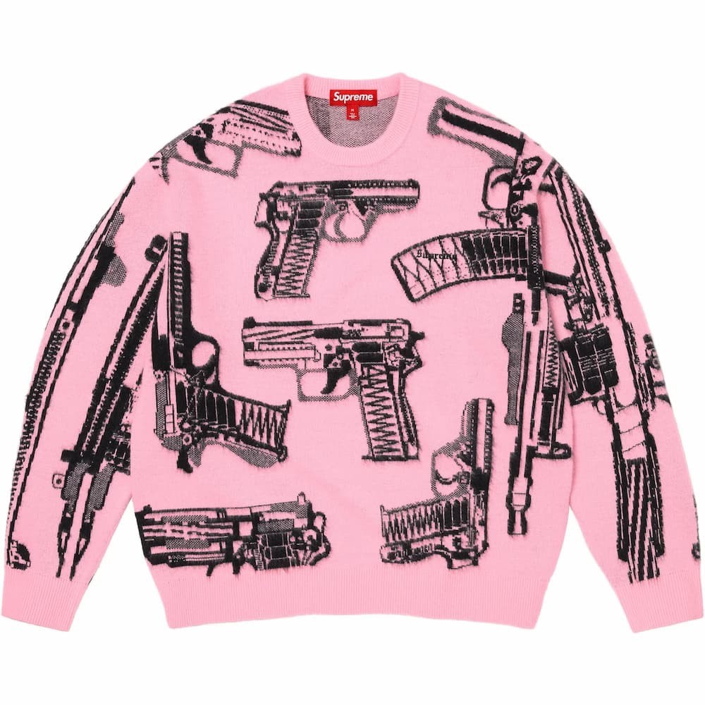 Supreme Guns Sweater Pink
