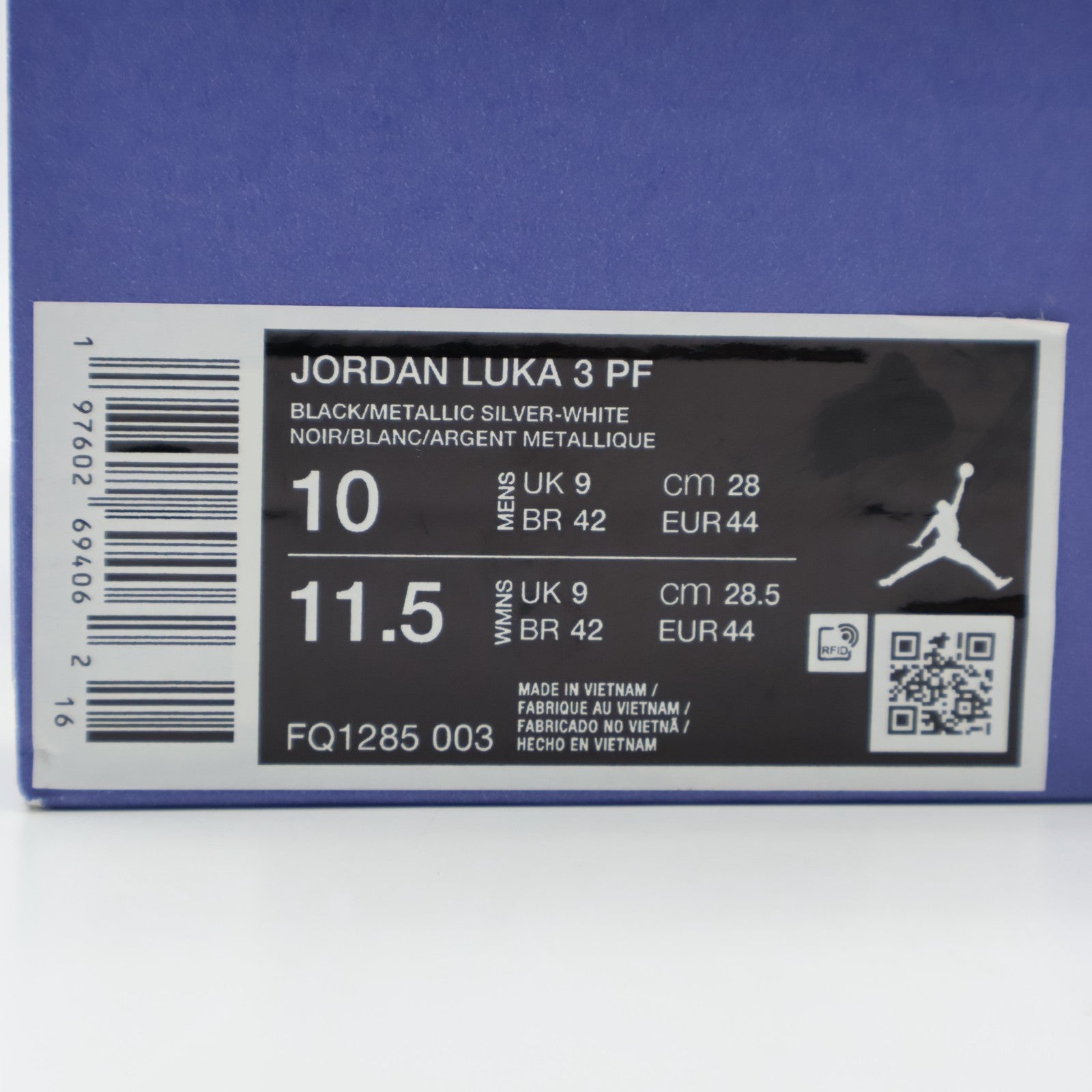 FQ1285-003 Nike Jordan Luka 3 Black White Anthracite Metallic Silver (Men's)