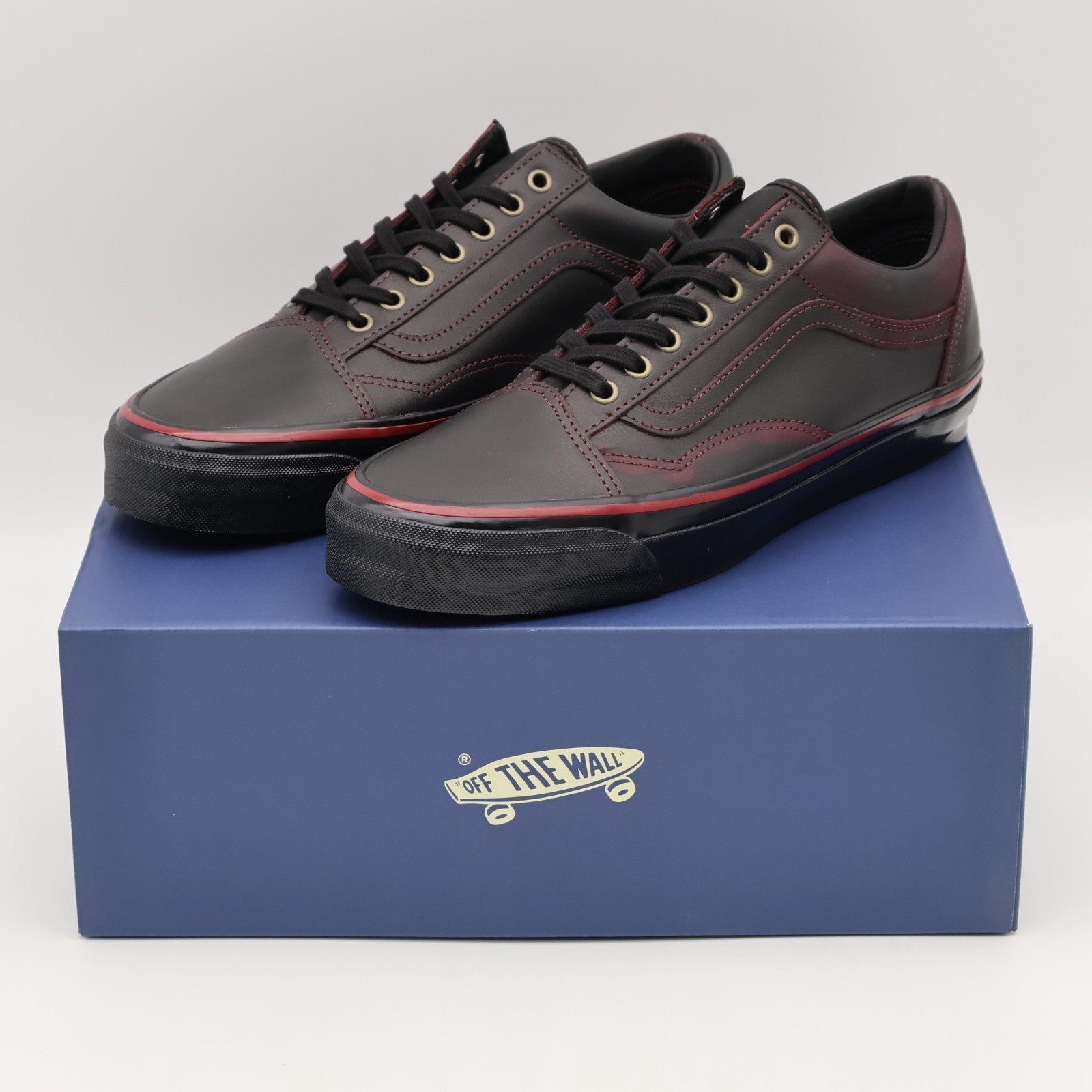 VN000EDAKRK Vans Premium Old Skool Leather Dark Red Black Tania Cruz (Men's)