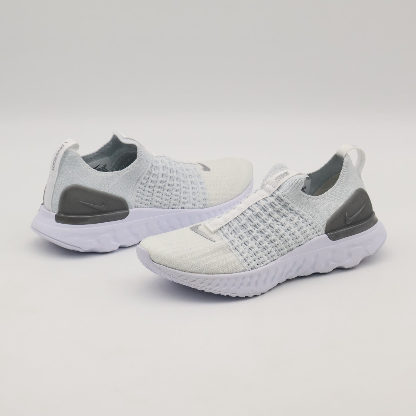 CJ0280-100 Nike React Phantom Run Flyknit 2 True White White Pure Plati (Women's