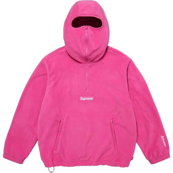 Supreme Polartec Face Mask Half Zip Hooded Sweatshirt Fuchsia
