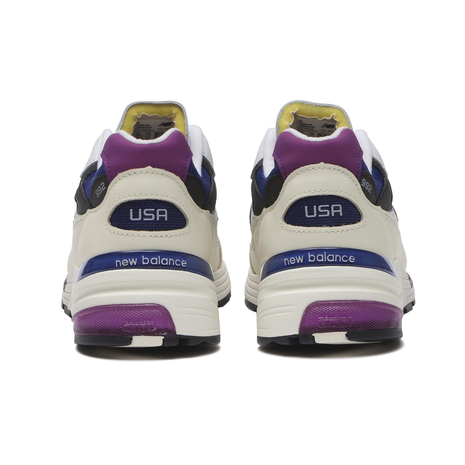 U99278L New Balance 992 White Team Royal Purple Fuchsia (Men's)