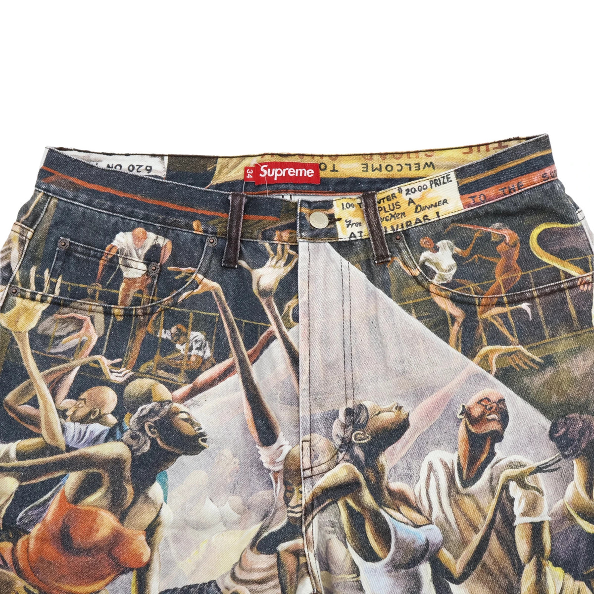 Supreme Ernie Barnes Baggy Denim Short Dance