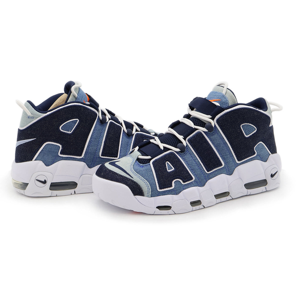 CJ6125-100 Nike Air More Uptempo 96 Denim White Obsidian Total Orange (Men's)