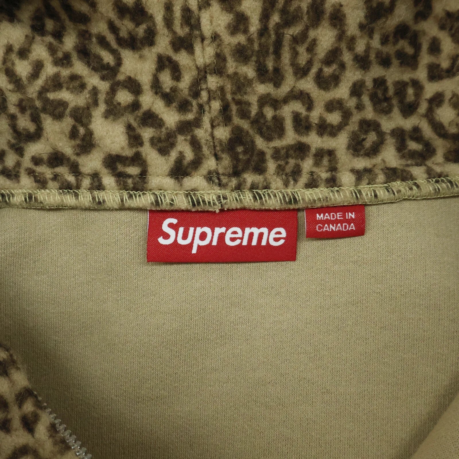 Supreme Pilled Zip Up Hooded Sweatshirt Cheetah