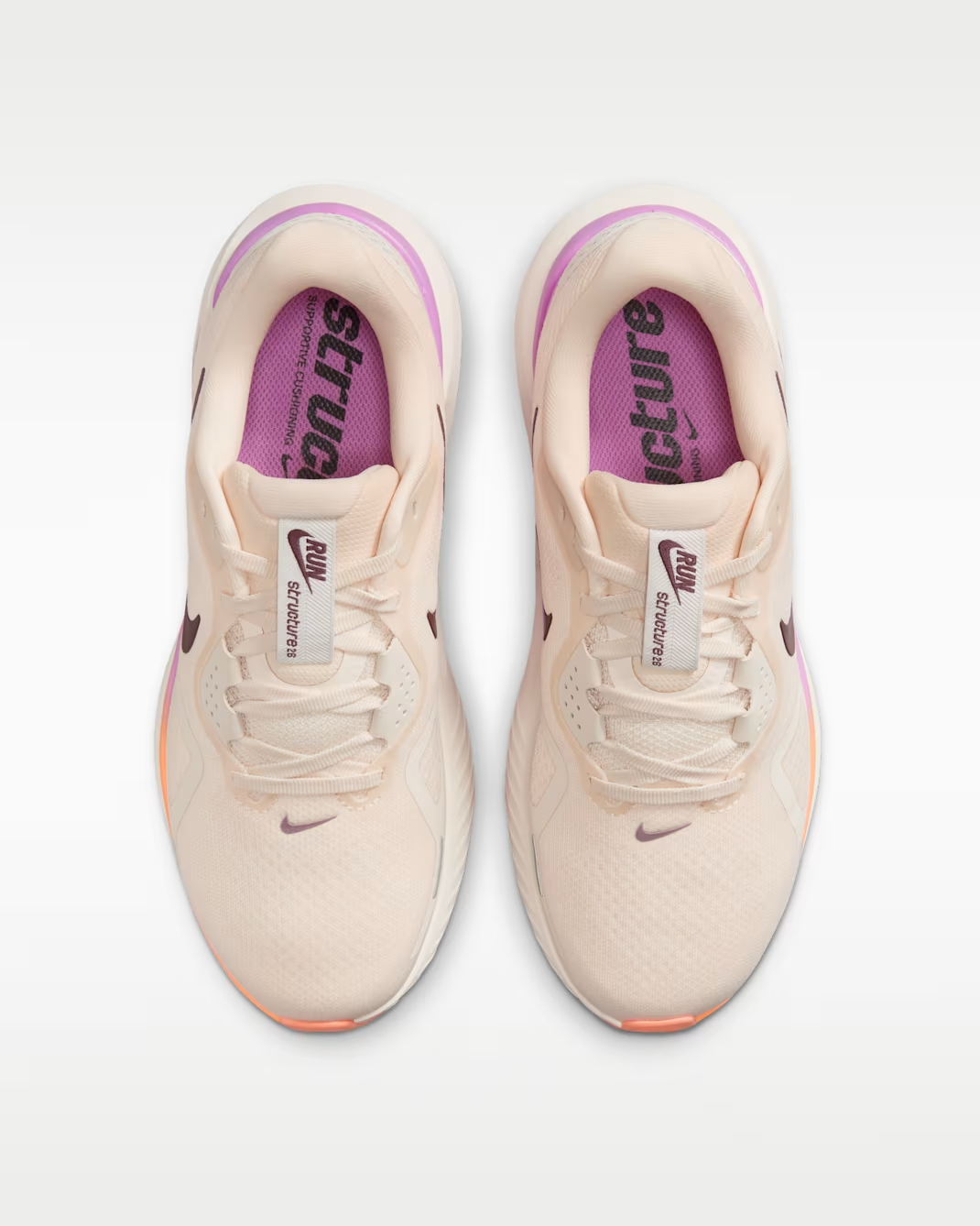 HJ1101-113 Nike Structure 26 Chalk Light Magenta Orange Pulse Tattoo (Women's)