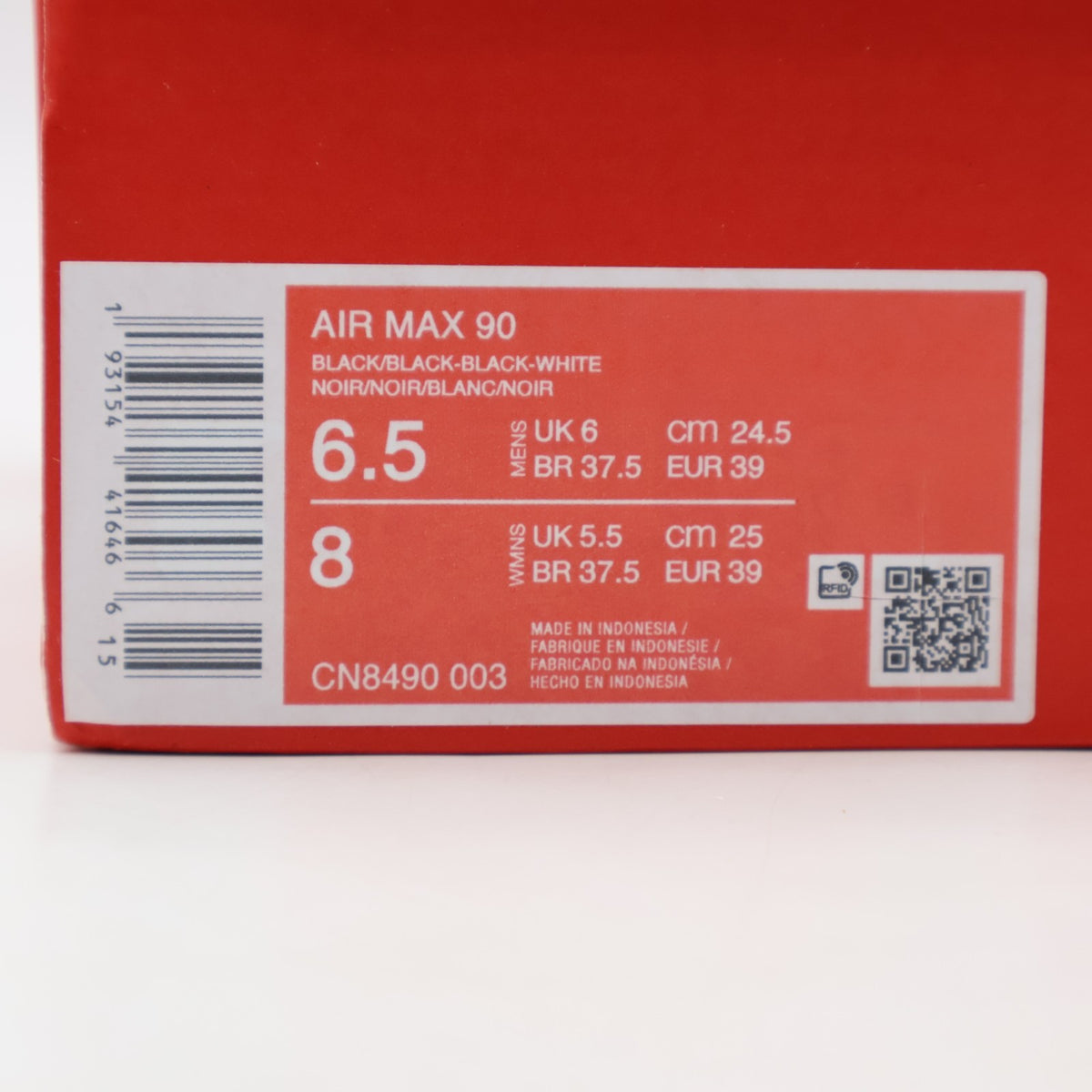 CN8490-003 Nike Air Max 90 Recraft "Triple Black" (Men's)