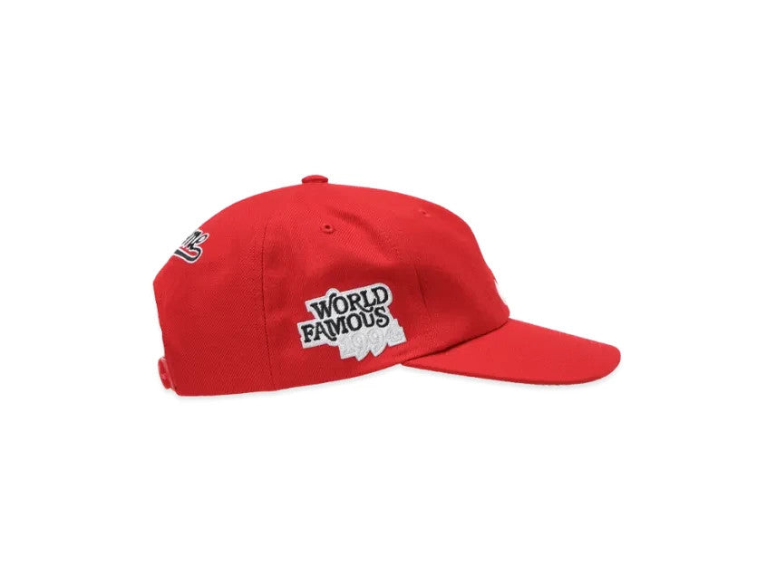 Supreme World Famous S Logo 6-Panel (26SS) "Red"