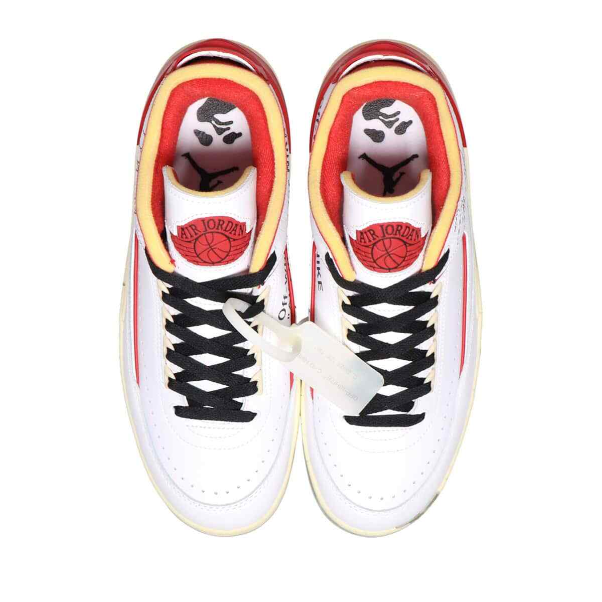 DJ4375-106 Off-White Ã Nike Air Jordan 2 Low White and Varsity Red (Men's)