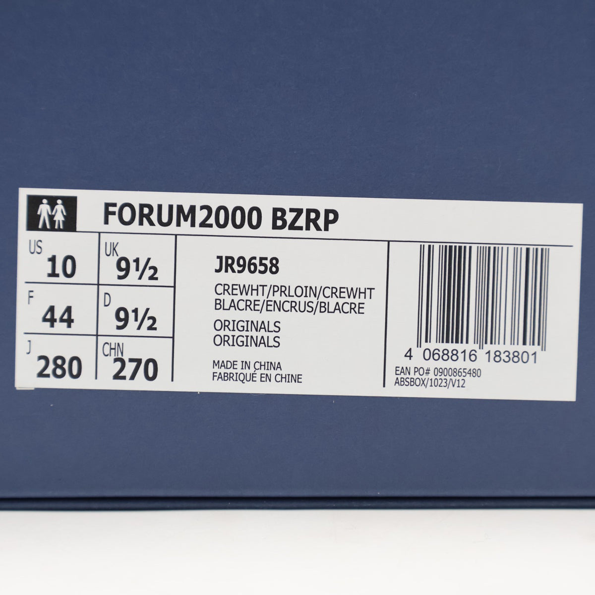 JR9658 BzRP adidas Originals Forum 2000 Core Black Cloud White (Men's)