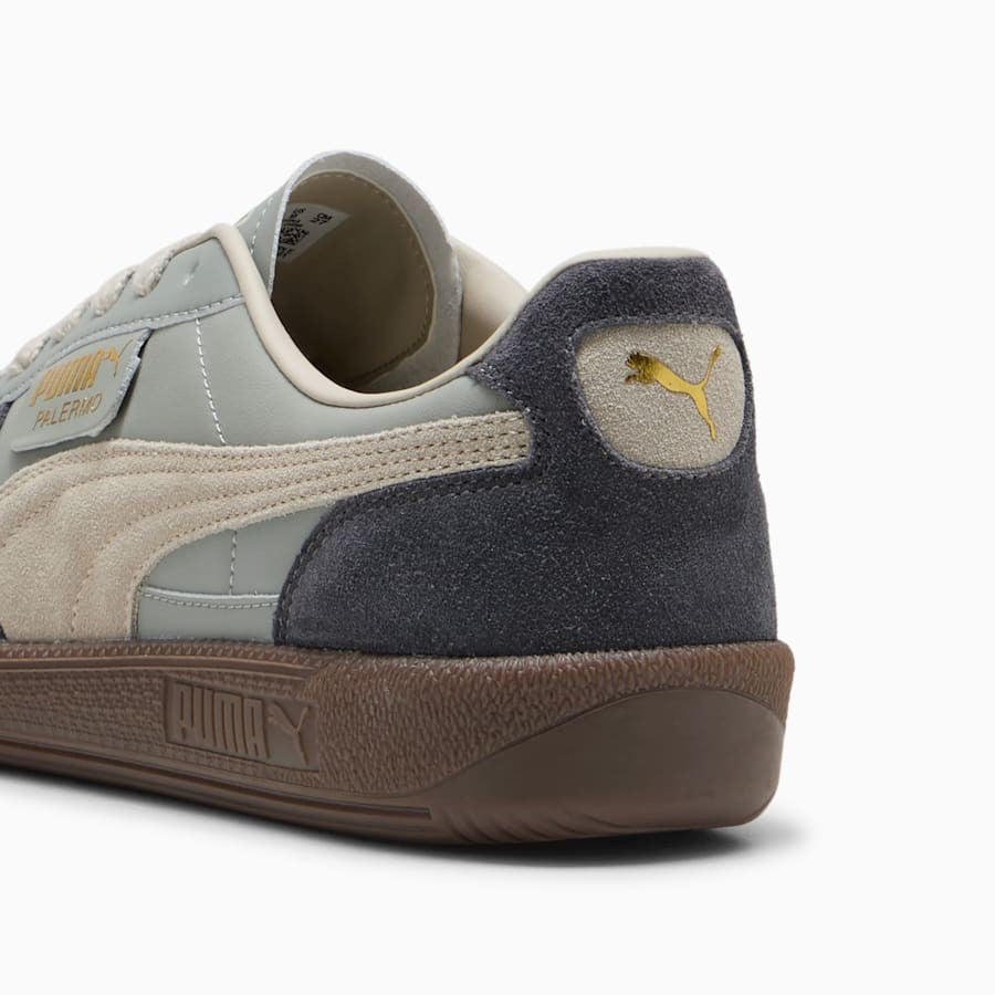 396464-23 Puma Palermo Leather Smokey Gray Desert Dust (Men's)
