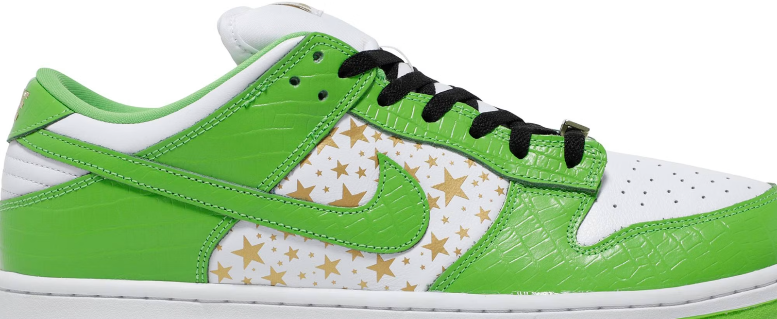 DH3228-101 Supreme Ã Nike SB Dunk Low OG QS Gold Stars White/Mean Green (Men's)