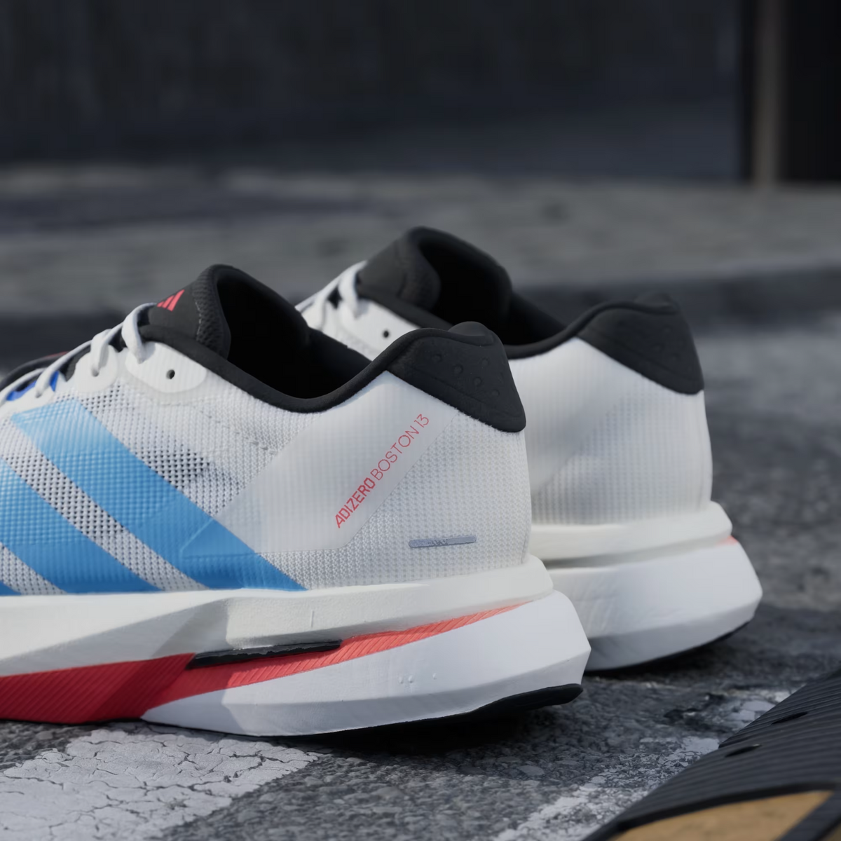 KK4992 adidas Adizero Boston 13 "Off White/Light Blue/Gold Metallic" (Men's)