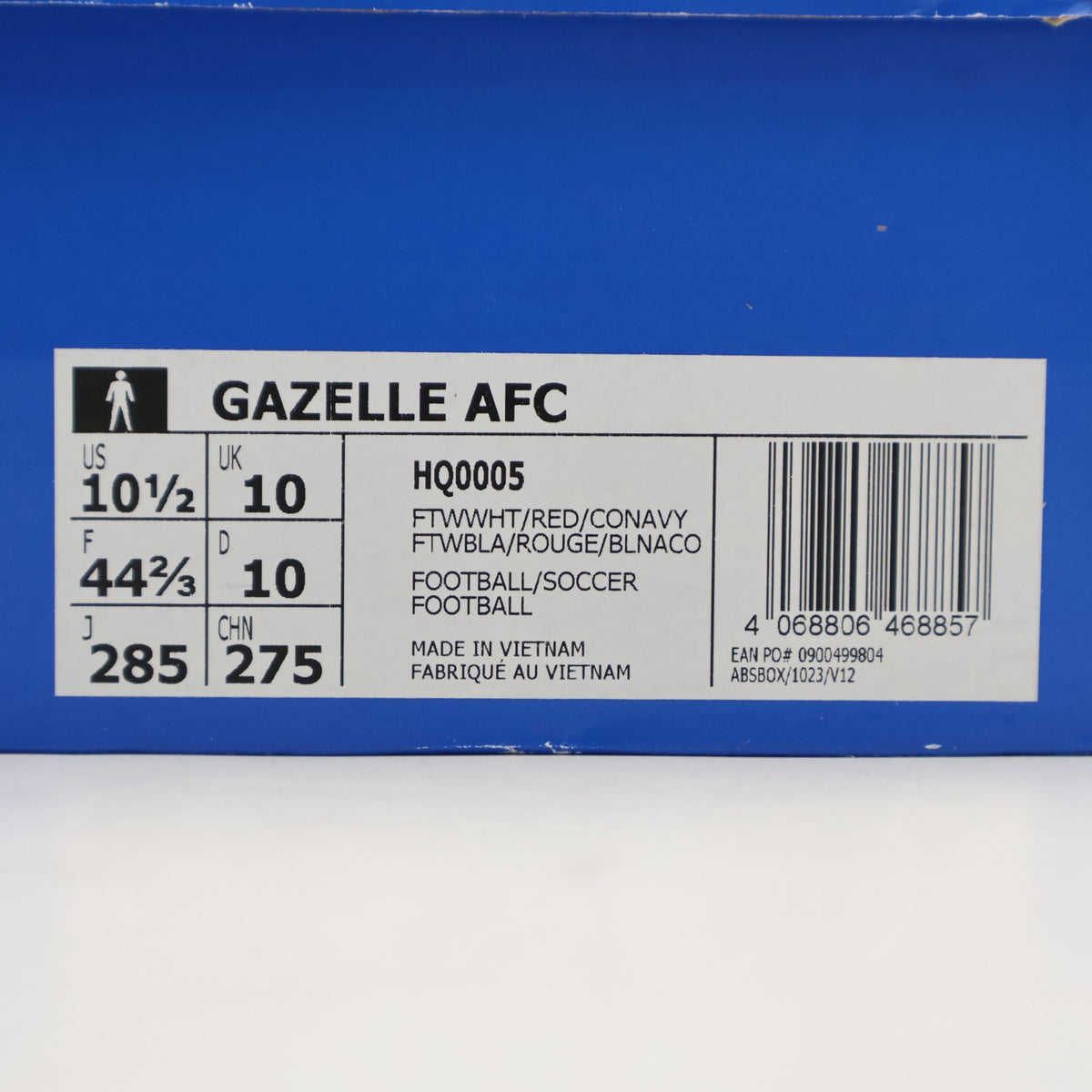HQ0005  Arsenal adidas Originals Gazelle Cloud White Red Collegiate Navy (Men's)