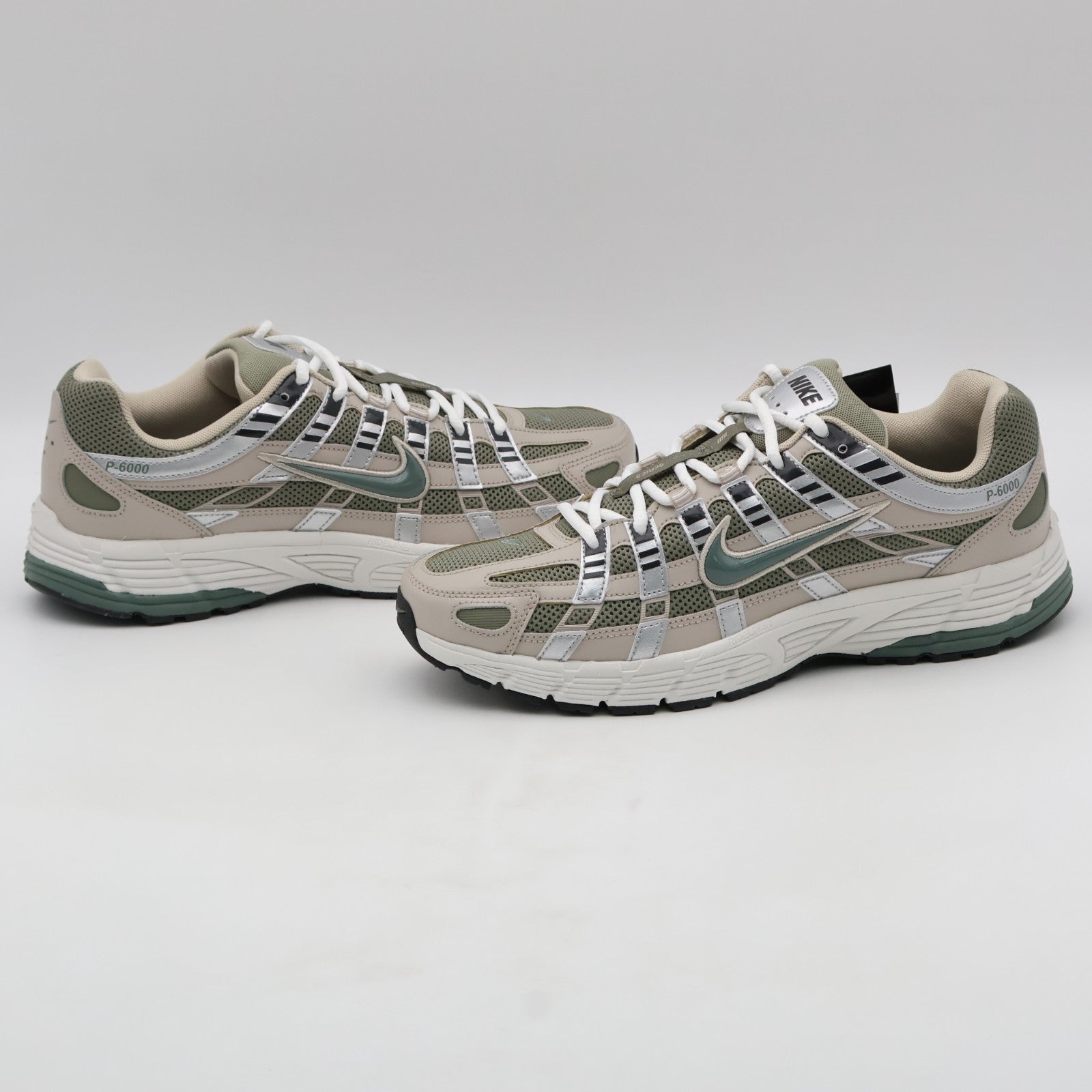 CD6404-203 Nike P-6000 Cream 2 Anthracite Metallic Silver Clay Green (Men's)