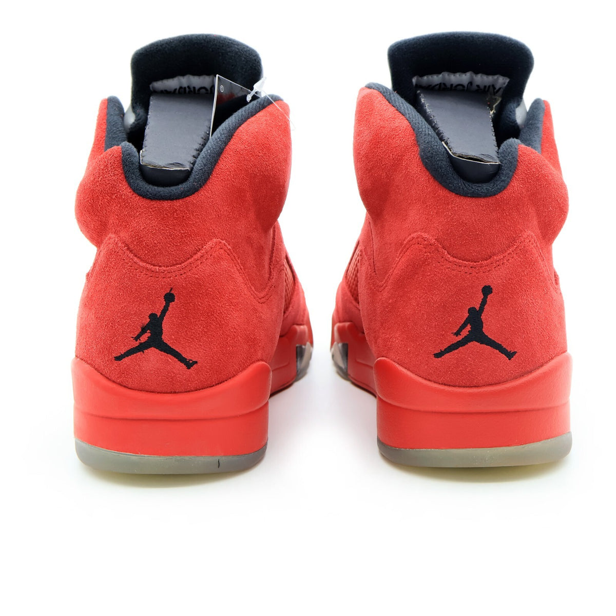 136027-602 Nike Air Jordan 5 High Retro University Red Suede Silver (Men's)