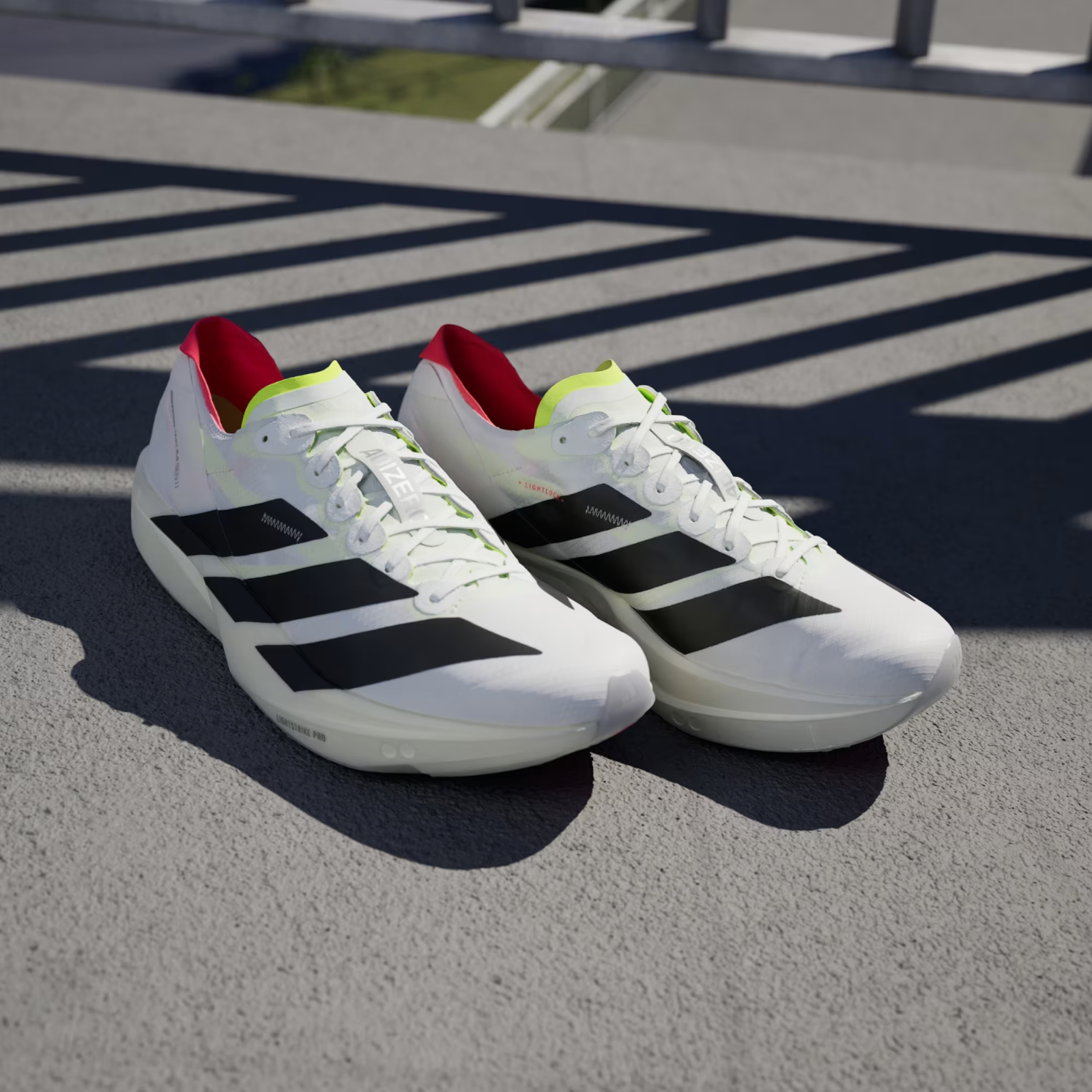 JH8659 adidas Adizero Takumi Sen 11 Cloud White Core Black Lucid Red (Men's)