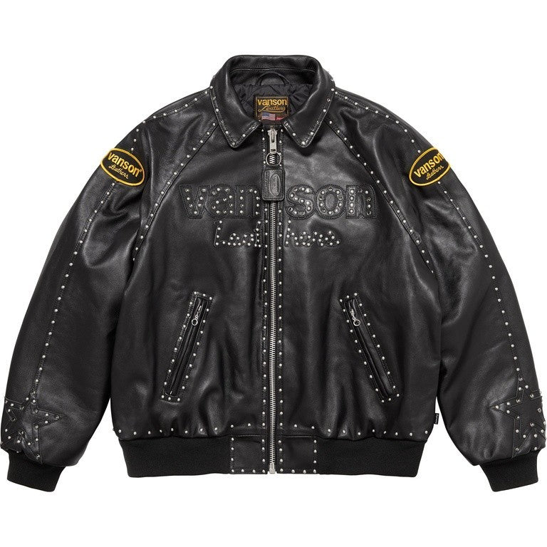 Supreme x B.B. Simon Vanson Leathers Jacket Black