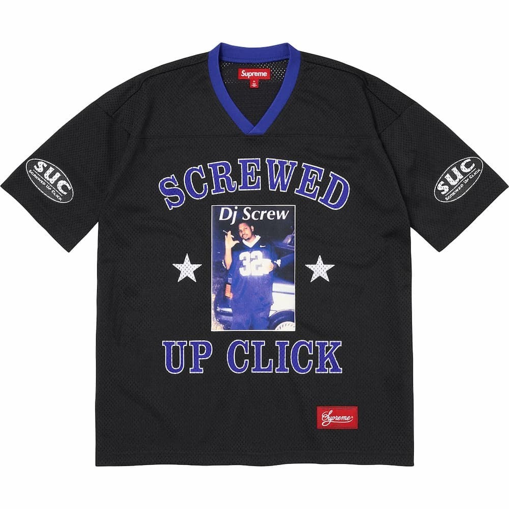 Supreme DJ Screw Football Jersey Black