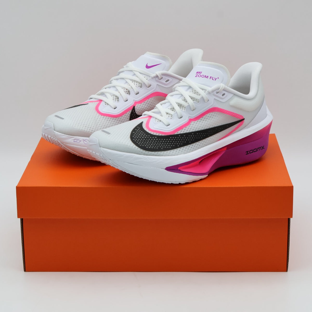 FN8454-101 Nike Zoom Fly 6 White Vivid Grape Hyper Pink Black (Men's)