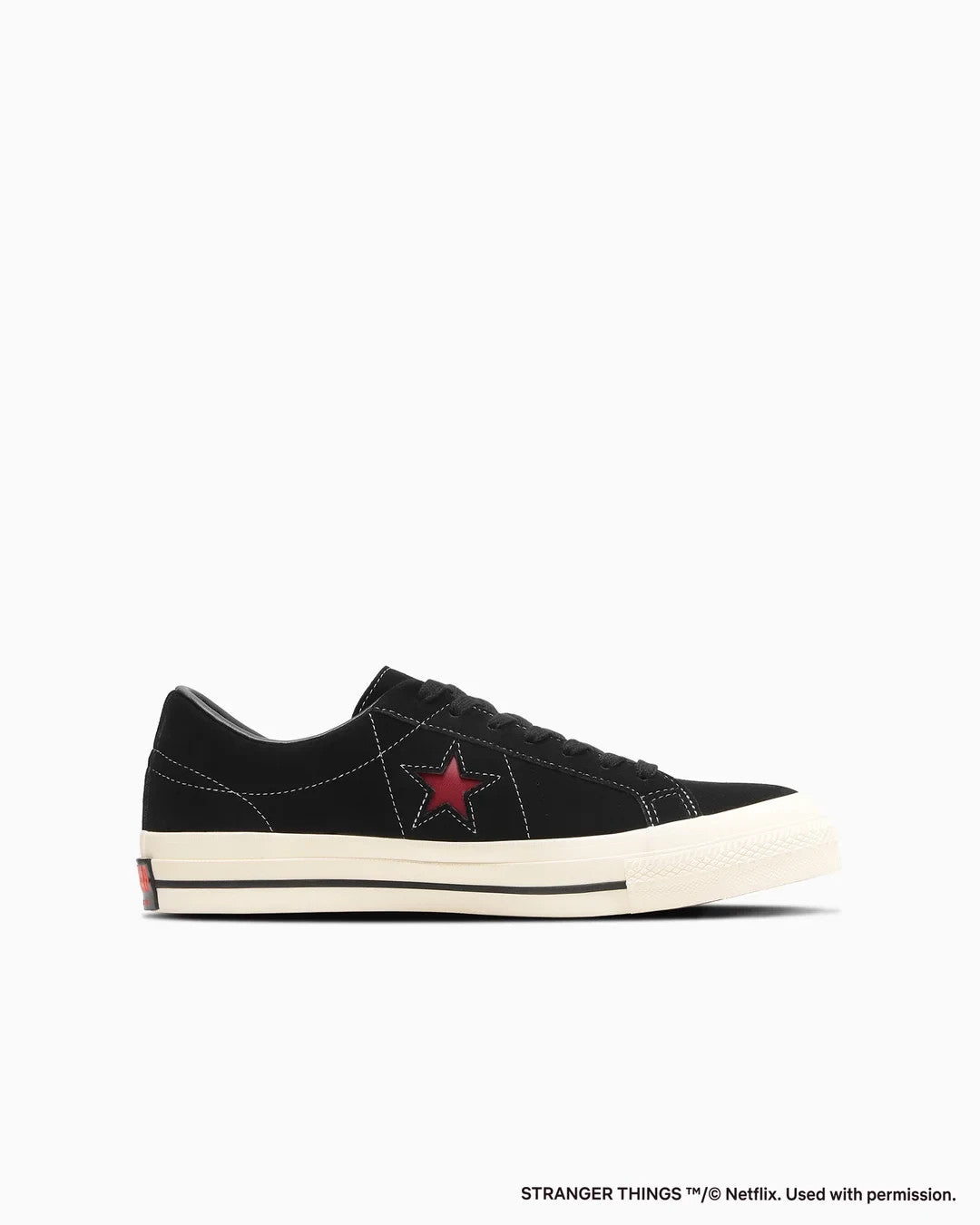 33702430 Stranger Things 5 Converse One Star Suede Black (Men's)