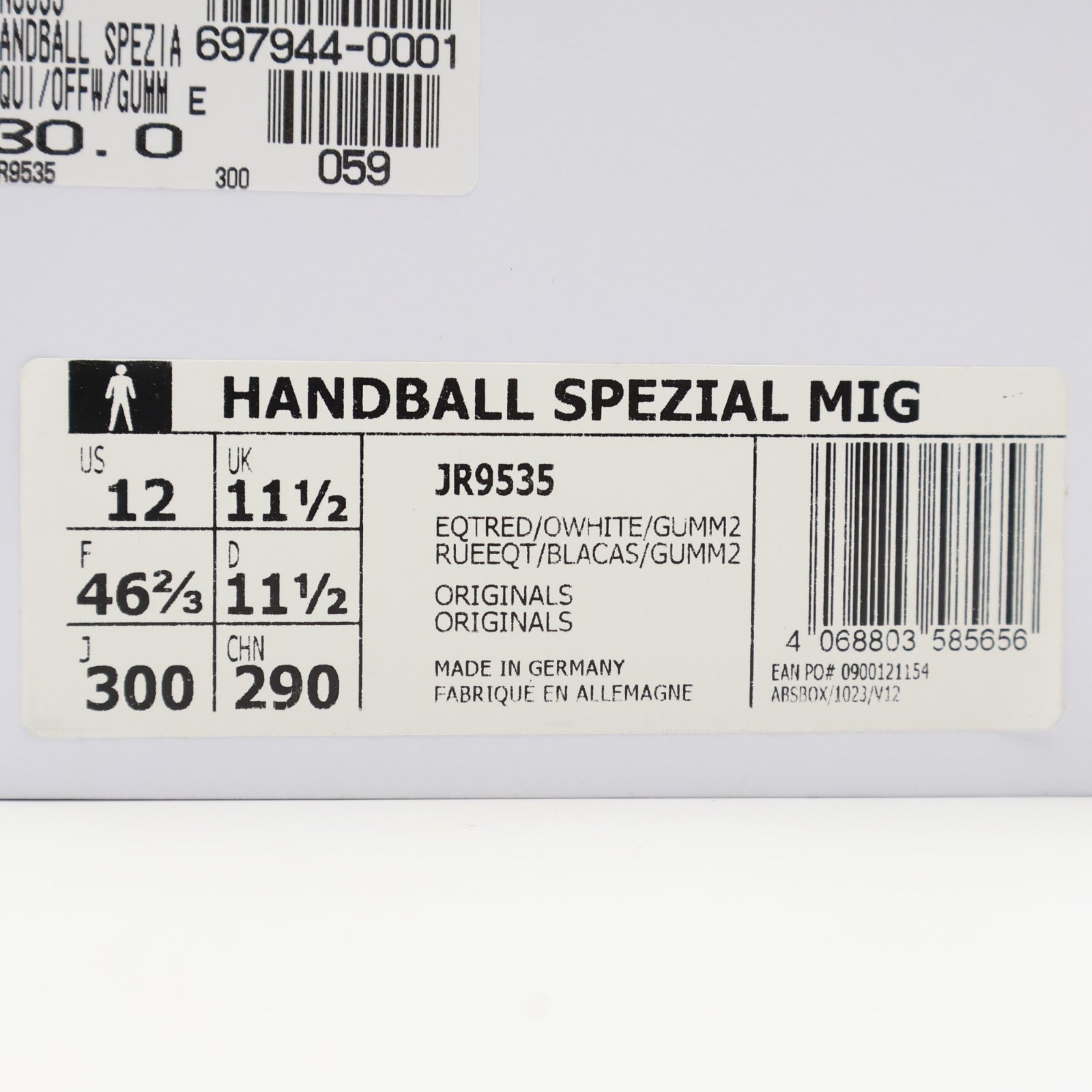 JR9535 adidas Originals Handball Spezial Made in Germany Equipment Red (Men's)