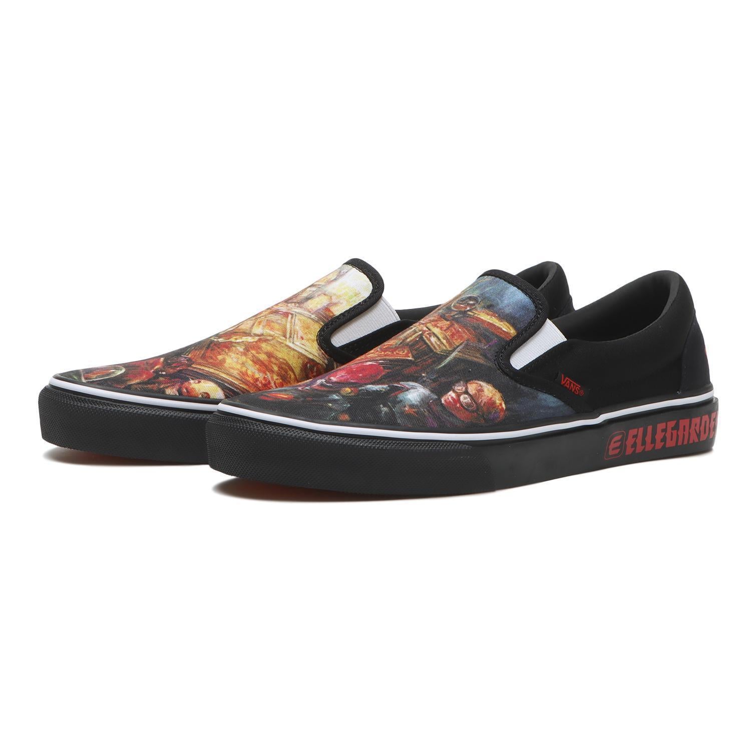 687689-0001 ELLEGARDEN Ã Vans Slip-On Black Red (V98CF ELLE) (Men's)